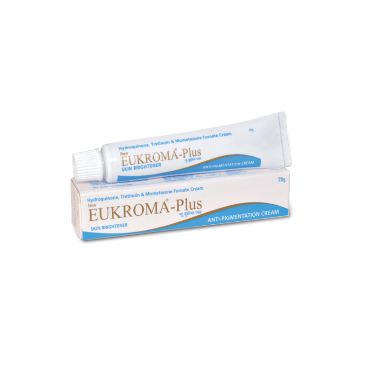 Eukroma Plus Cream 20gm (Hydroquinone /Tretinoin /Mometasone)