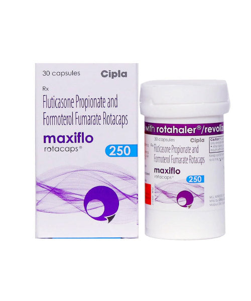 Maxiflo Rotacaps 250 Mcg (Fluticasone/Formoterol)